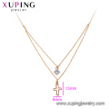 44159 Xuping ювелирные изделия позолоченные цепи ожерелье, последний дизайн 18k золото крест ожерелье 